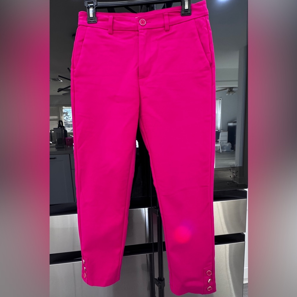 Sublime Fuchsia Pink Ankle Pants | Slim Fit Dress Pants | Chic & Elegant